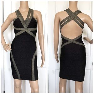 BEBE Bodycon Form Fitting Cocktail Mini Dress